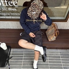 ヒョウ柄キャップ、2idiots label、Pillbox キャップの画像