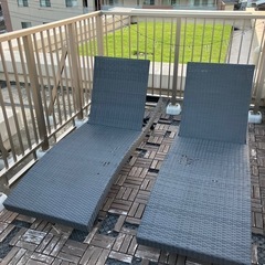 【受け渡し決定のため受付停止】【無料】 屋外家具 サマーベッド2個セットを無料で差し上げます！の画像