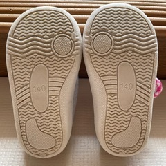 キッズシューズ 子供靴 ベビーシューズ マジックテープ ピンク×グレー 14cmの画像