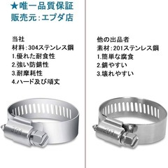 新品！ ステンレス鋼 調整可能 ホースクランプ 配管用燃料ラインクランプ、 自動車および機械用途 ホースバンド 10個入り (6-12mm）の画像