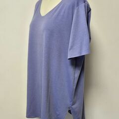 UNIQLO AIRism エアリズム Vネック パープル シャツ トップスの画像