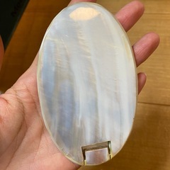 天然シェル 手鏡 コンパクトミラーの画像