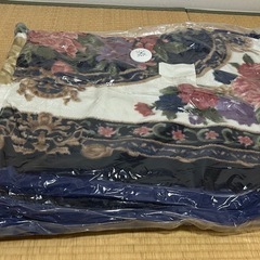 敷布団×2と毛布のセットの画像