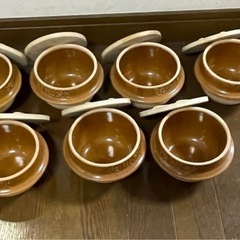 横川駅 峠の釜飯空き容器 益子焼 土鍋7個セットの画像