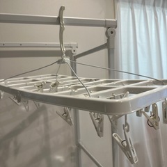 洗濯物干し　ラック　　折りたたみ　室内　ホワイト　白　の画像