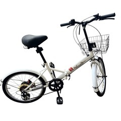 折りたたみ自転車 20インチ Three Stone ホワイトの画像