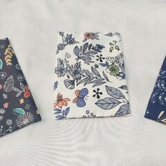 植物柄 ボタニカル ポケットティッシュカバー ケース 3枚組 ハンドメイドの画像