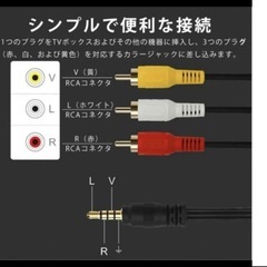 【新品】RCAステレオオーディオビデオオスAUXケーブル 2.5mの画像