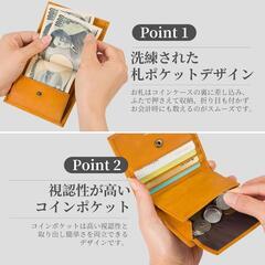 【新品】二つ折り財布 メンズ ミニ財布 小さい 薄い コンパクト ブルーの画像