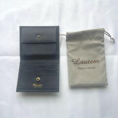 【新品】二つ折り財布 メンズ ミニ財布 小さい 薄い コンパクト ブルーの画像