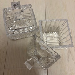 ガラス　キャニスター　小物入れ　2個セットの画像