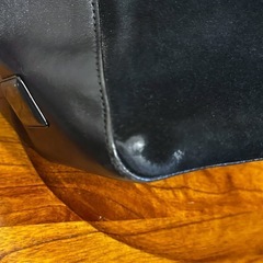 GUCCI ショルダーバッグ スウェード 黒の画像
