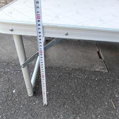 ノースイーグルの120cmアルミテーブル　高さ38cm/70cmに調整可の画像