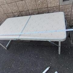 ノースイーグルの120cmアルミテーブル　高さ38cm/70cmに調整可の画像