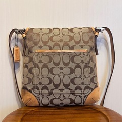 COACH ショルダーバッグ ポシェット 持ち手ヌメ革の画像