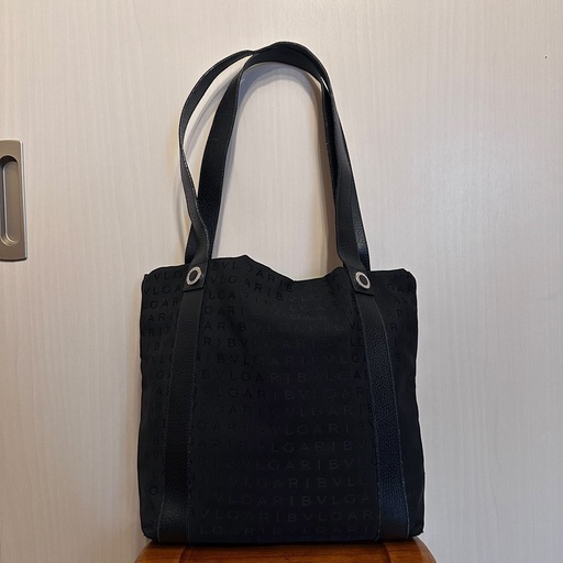 BVLGARI ショルダーバッグ ブラック キャンバス×レザー