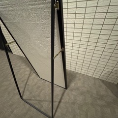 ブラック　姿鏡　全身鏡　美品の画像