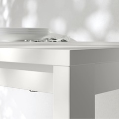 ほぼ新品 IKEA  ヴィーハルス VIHALS ダイニングテーブル ホワイト 机 正方形の画像