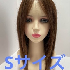 フルウィッグ人毛100%人毛ウィッグ医療ウィッグロングストレート広い頭皮Sサイズの画像