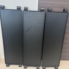 【特価】ドウシシャ ルミナス ノワール スチールラック パンチングボードセットの画像