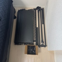 【特価】ドウシシャ ルミナス ノワール スチールラック パンチングボードセットの画像