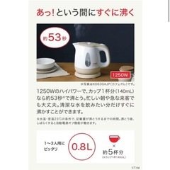 ティファール 電気ケトルの画像
