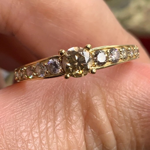 GSTV K18 ダイヤモンドリング　3.1g 約15号