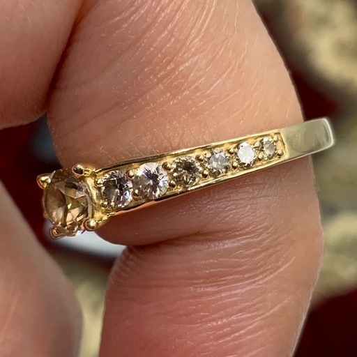 GSTV K18 ダイヤモンドリング　3.1g 約15号