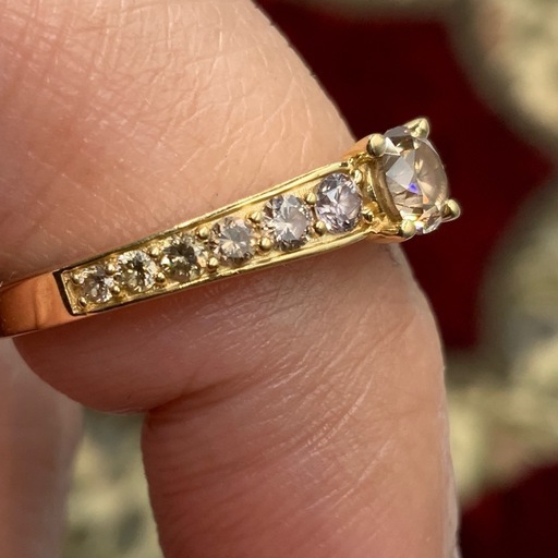 GSTV K18 ダイヤモンドリング　3.1g 約15号