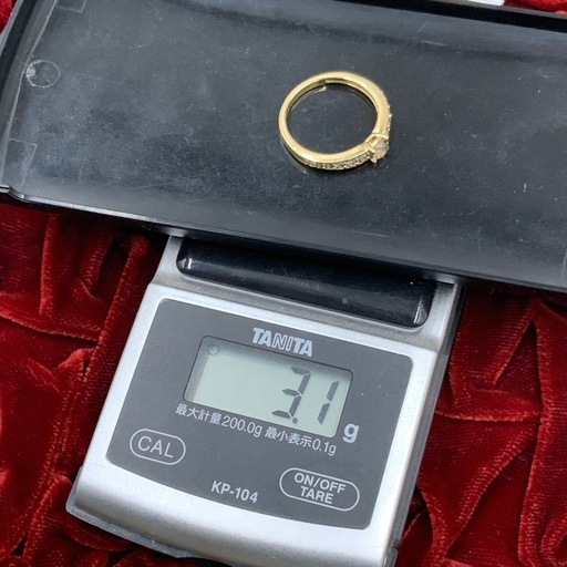 GSTV K18 ダイヤモンドリング　3.1g 約15号