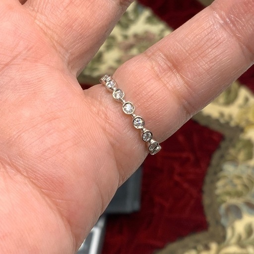 K18WG フルエタニティリング　1.6g 約12号 0.28ct