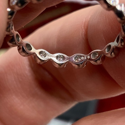 K18WG フルエタニティリング　1.6g 約12号 0.28ct