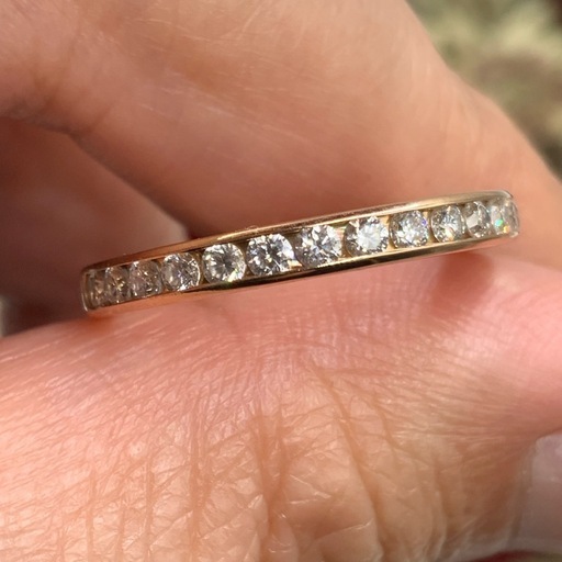 K18 ハーフエタニティリング　3.3g 約17.5号　0.51ct