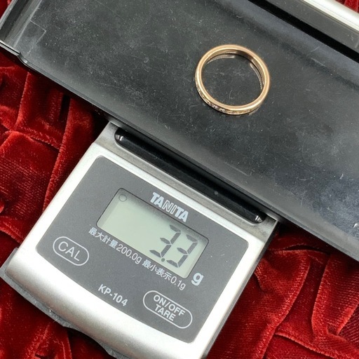 K18 ハーフエタニティリング　3.3g 約17.5号　0.51ct