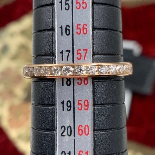 K18 ハーフエタニティリング　3.3g 約17.5号　0.51ct