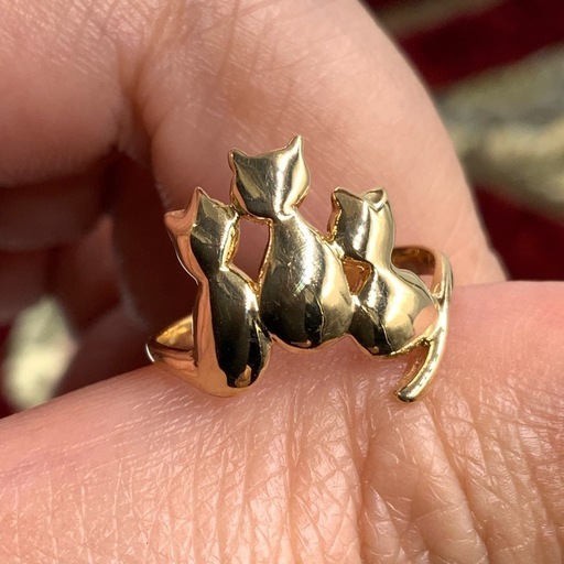 K18 猫リング　2.1g 約8号