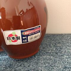 日本製　久松　常滑焼　丸壺 (蓋付) 1号 1.8L　未使用品の画像