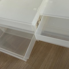 相談中‼︎  無印ポリプロピレン ケース 引き出し式薄型2段 2組の画像