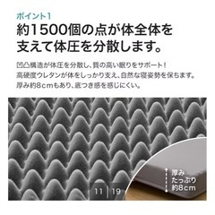 ニトリ 点で支えるマットレス かため元値24990円 今なら珪藻土マット付き！の画像