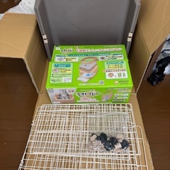 カインズのキャットケージとデオトイレセット　の画像