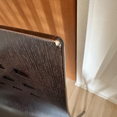 無料【北欧】ダークブラウン 木製 ダイニングチェア2脚の画像