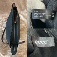 エコーECCOレザーワンショルダーバッグ牛革クロスボディバッグ肩掛けバッグレディースメンズ男性用紳士女性用婦人ユニセックス男女兼用の画像