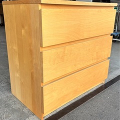 ✨ 人気のIKEA マルム チェスト – ナチュラルブラウン 🪵 引き出し3段 / シンプルでモダンなデザイン 🚚 配達可能 / 早い者勝ち の画像