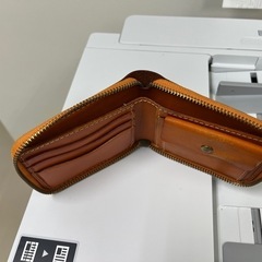 本革　　二つ折り財布の画像