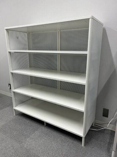 オフィス収納　IKEA ベカント　白スチールラック