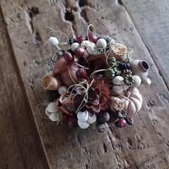 Petite・Foret ～tarte aux noix～     dried-botanical tarte ガラスドームと木製トレイのセット 魔女の棲む森 Halloweenの画像