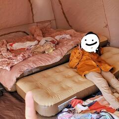 （使用1回）キャンプや防災にいかが？エアーベッド クイーンサイズ 2点セット 1点2500円でも可の画像