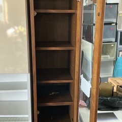 キッチン収納✨ すきま収納 食器棚 収納家具 高さ約181cm 奥行き約40.6cm 幅約30.4cm 汚れアリ💦　茶色 の画像