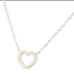 186006 TIFFANY&Co. ティファニー メトロハート ダイヤモンド ネックレス シルバー レディース [1000025361086]の画像