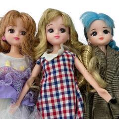 186000 現状品 ドール・お人形遊び リカちゃん 人形 キラチェン 3体 まとめ 本体 洋服 まとめ売り [1000027792642]の画像